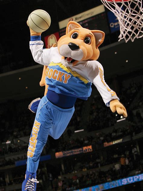 Denver nuggets mascot acrobatics